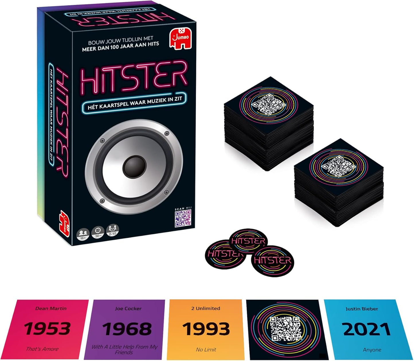 JUMBO 19875 Hitster - Kaartspel - Muziekspel voor volwassenen